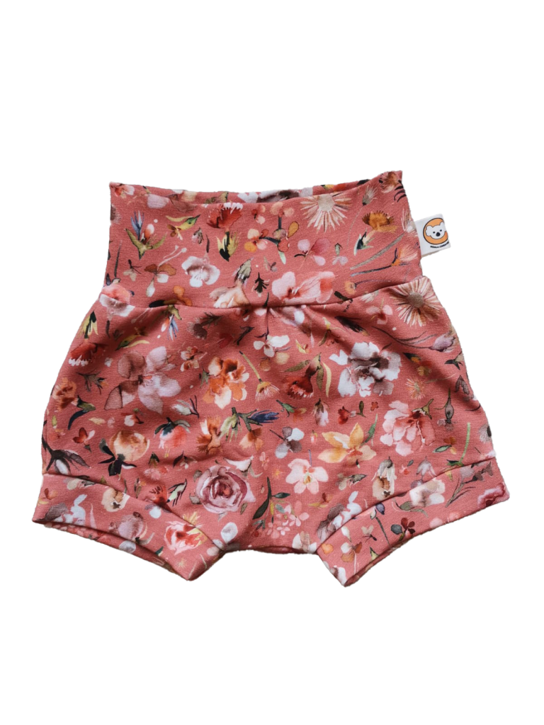short rose à fleurs