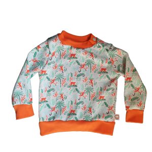 sweat singe bord côte orange